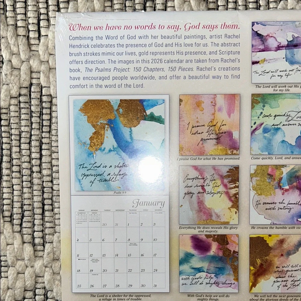 Bless This Year 2026 Calendar NWT